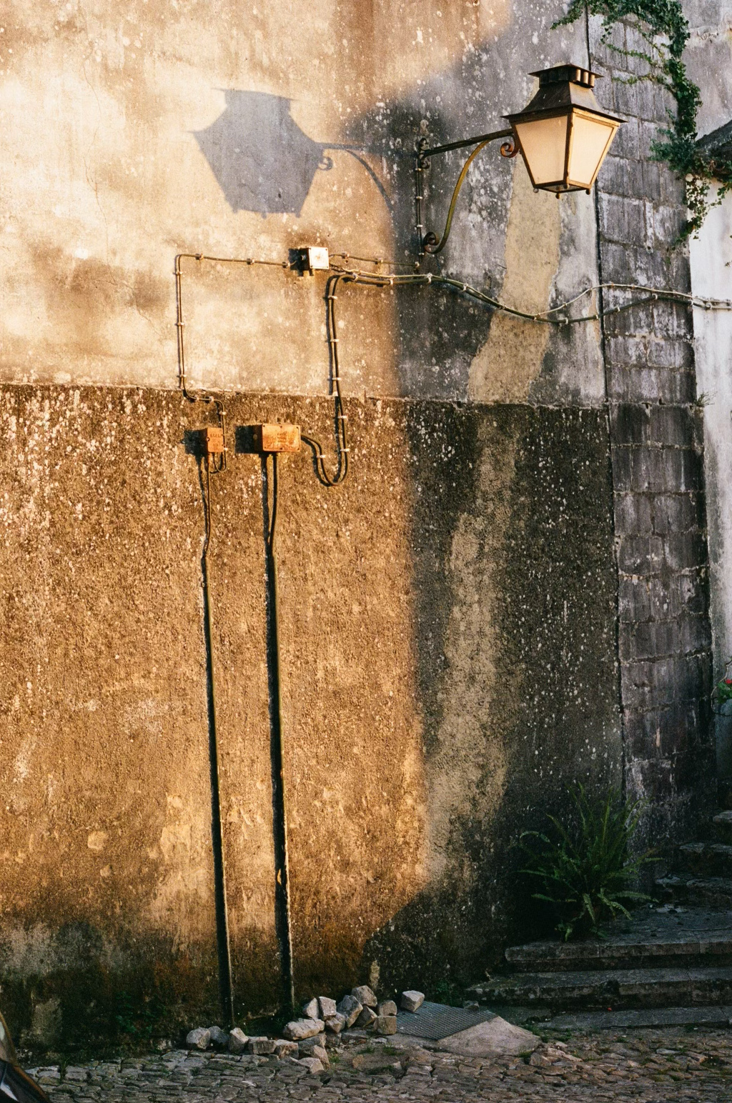 electrical wire on a wall